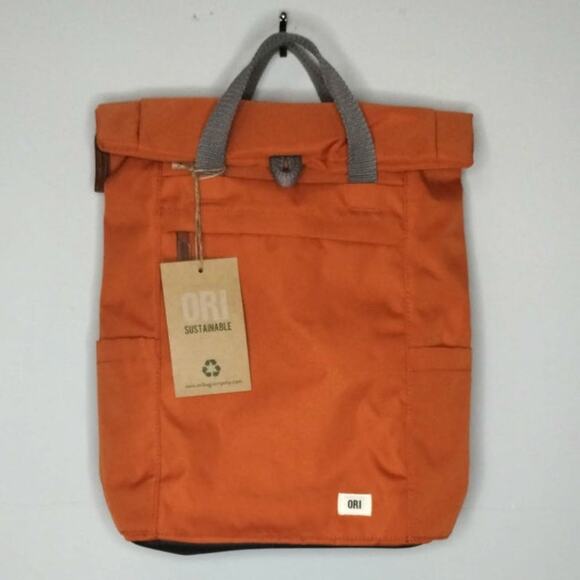 ORI London Bag Co. Finchley A Backpack Medium Atomic Orange NWT - Picture 3 of 10